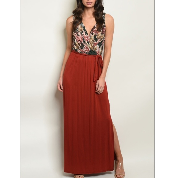 maites_boutique Dresses & Skirts - Earth Green Print Dress